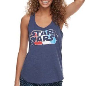 New Star Wars Logo Graphic 4th of July Tank Top